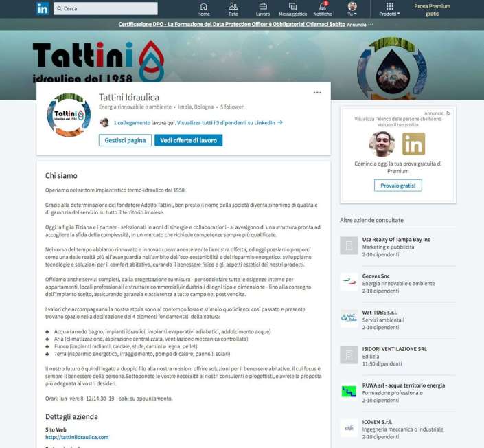 Stefano Castelli - Progetto - Tattini Idraulica Linkedin